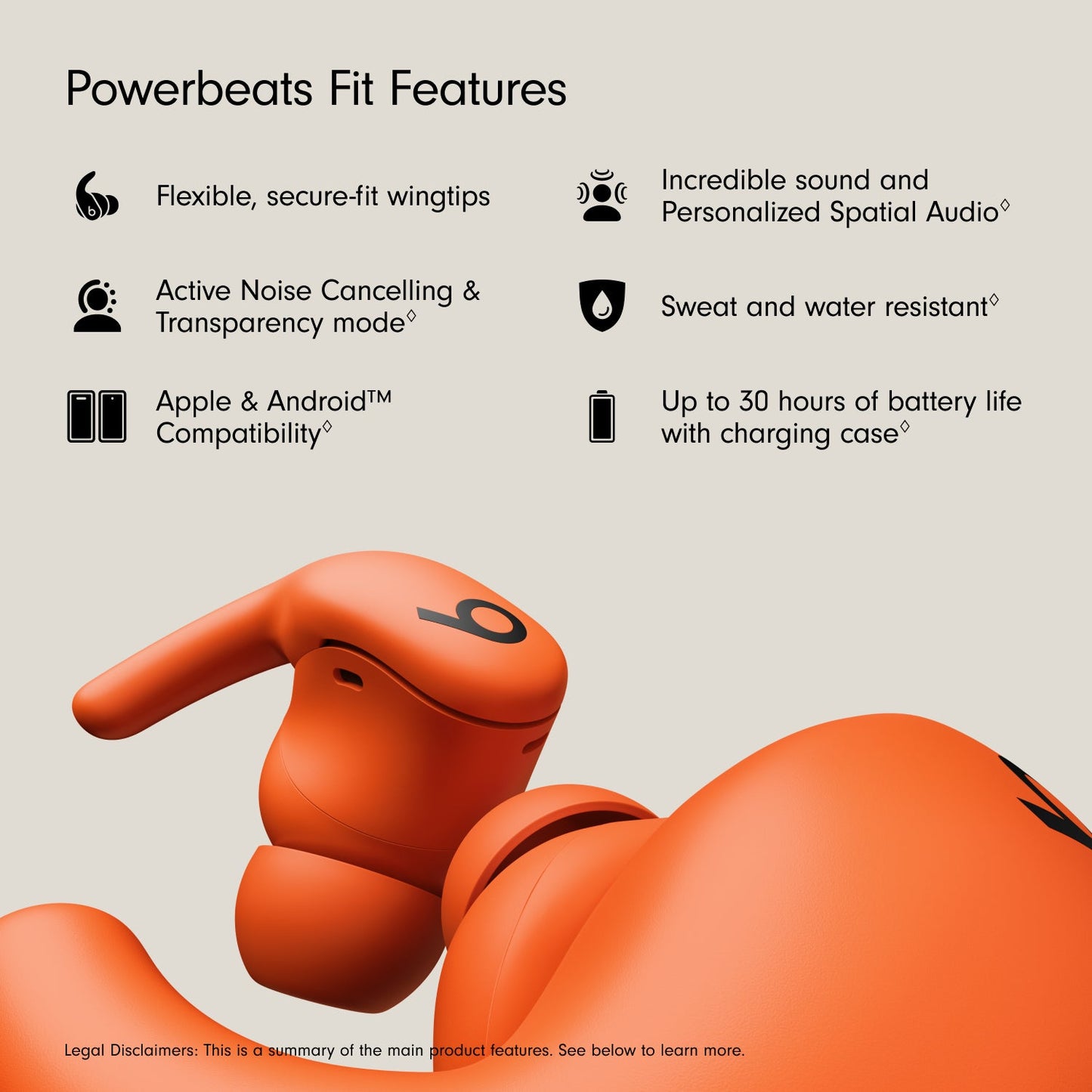 Beats Powerbeats Fit - Spark Orange