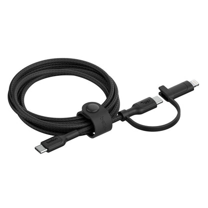 Belkin BoostCharge Pro 2-in-1 Cable with USB-C and Lightning Connector 1.5m Black
