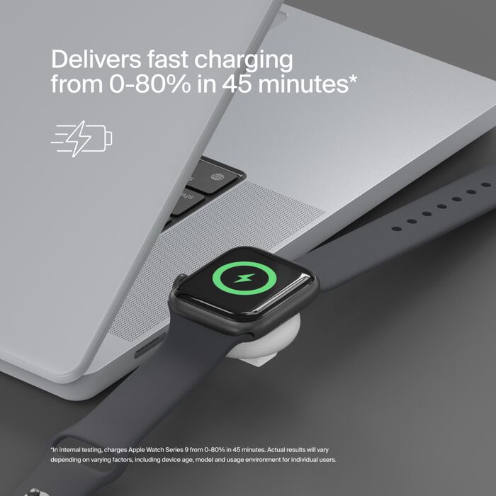 Belkin BoostCharge USB-C Apple Watch Charger, White