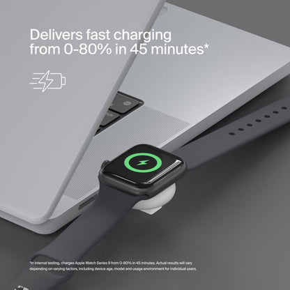 Belkin BoostCharge USB-C Apple Watch Charger, White