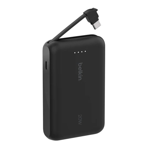 Belkin BoostCharge Power Bank 10K with Integrated Cable Black