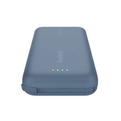 Belkin BoostCharge Power Bank 10K with Integrated Cable Blue