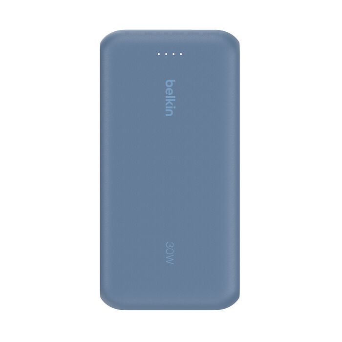 Belkin BoostCharge Portable Power Bank 20K with integrated USB-C cable - Blue