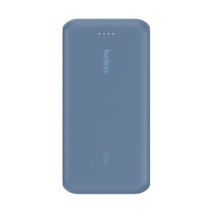 Belkin BoostCharge Portable Power Bank 20K with integrated USB-C cable - Blue
