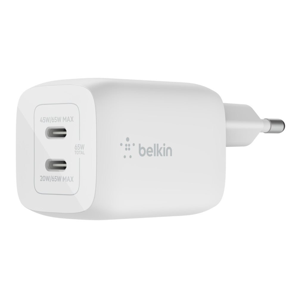 Belkin BOOST↑CHARGE™ 65W Dual USB-C GaN Home Charger