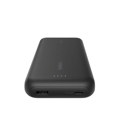 Belkin BoostCharge Portable Power Bank 20K with integrated USB-C cable - Black