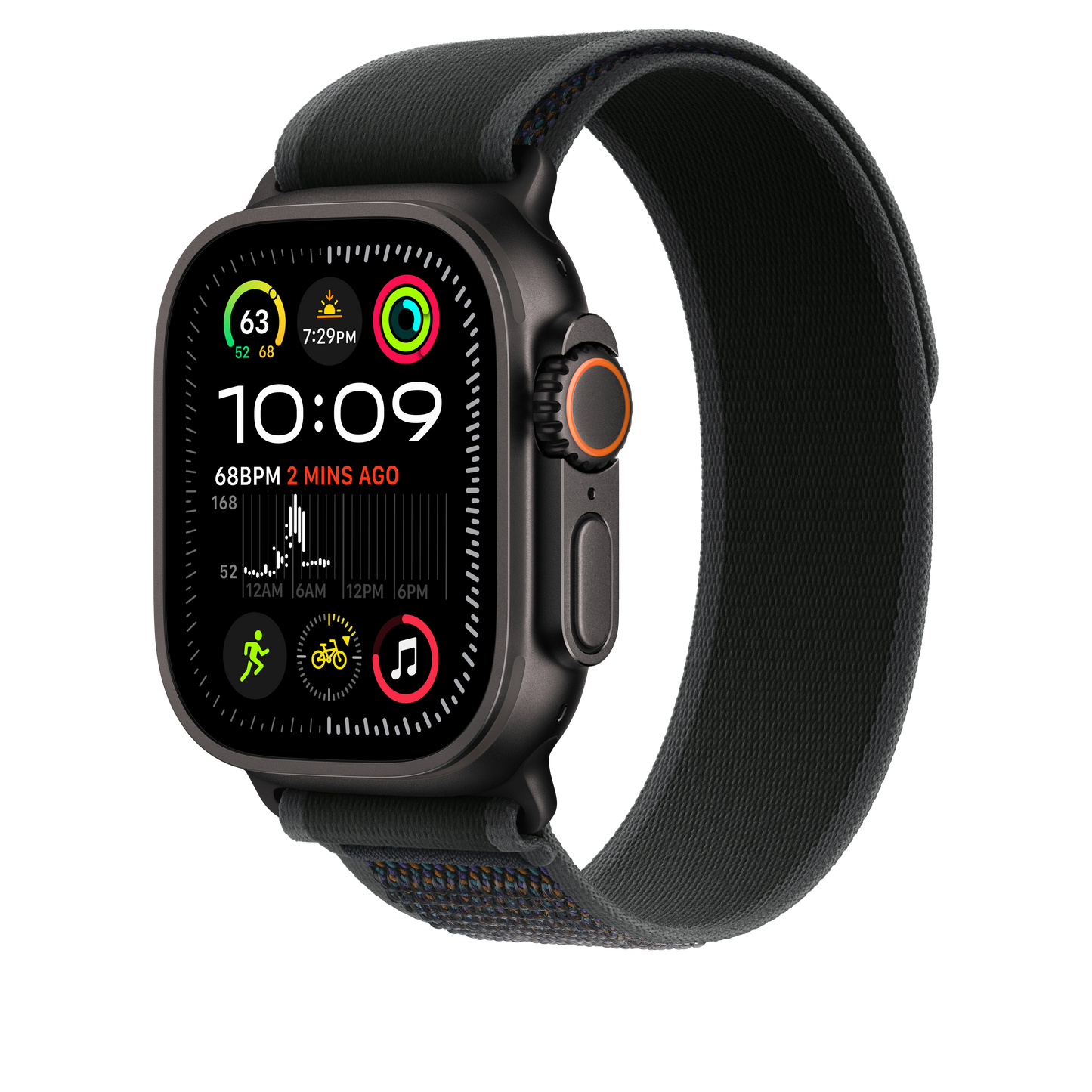 49mm Black Trail Loop - S/M - Black Titanium Finish