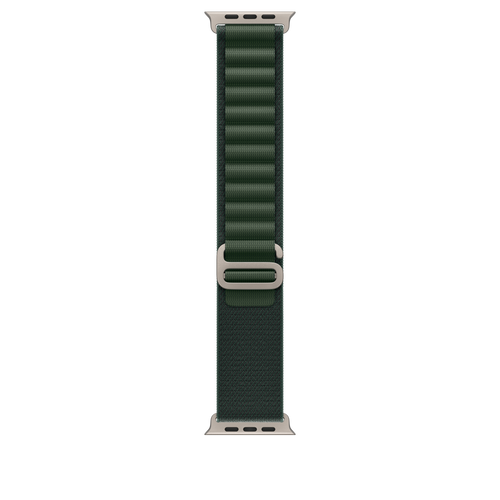 49mm Dark Green Alpine Loop - Medium - Natural Titanium Finish