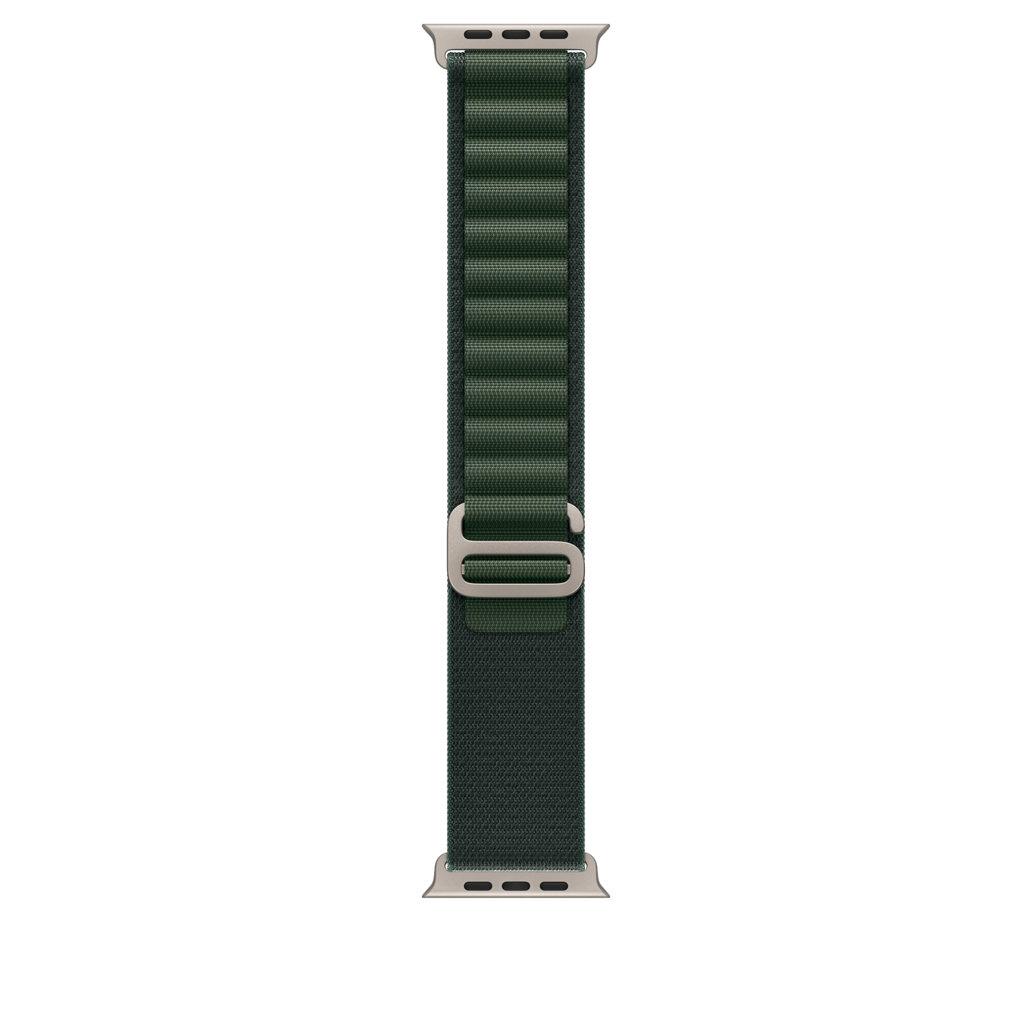 49mm Dark Green Alpine Loop - Small - Natural Titanium Finish