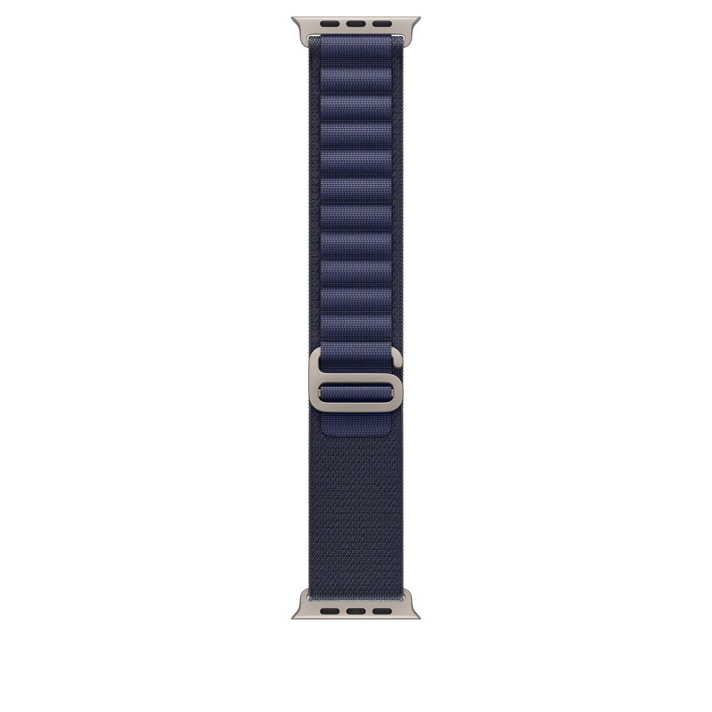 49mm Navy Alpine Loop - Large - Natural Titanium Finish
