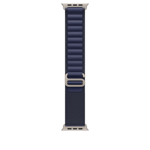49mm Navy Alpine Loop - Medium - Natural Titanium Finish