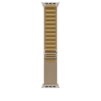49mm Tan Alpine Loop - Small - Natural Titanium Finish