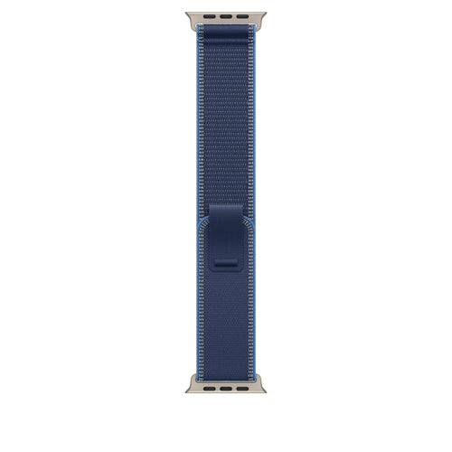 49mm Blue/Bright Blue Trail Loop – M/L - Natural Titanium Finish