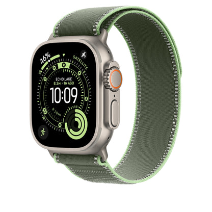 49mm Green/Neon Trail Loop – M/L - Natural Titanium Finish