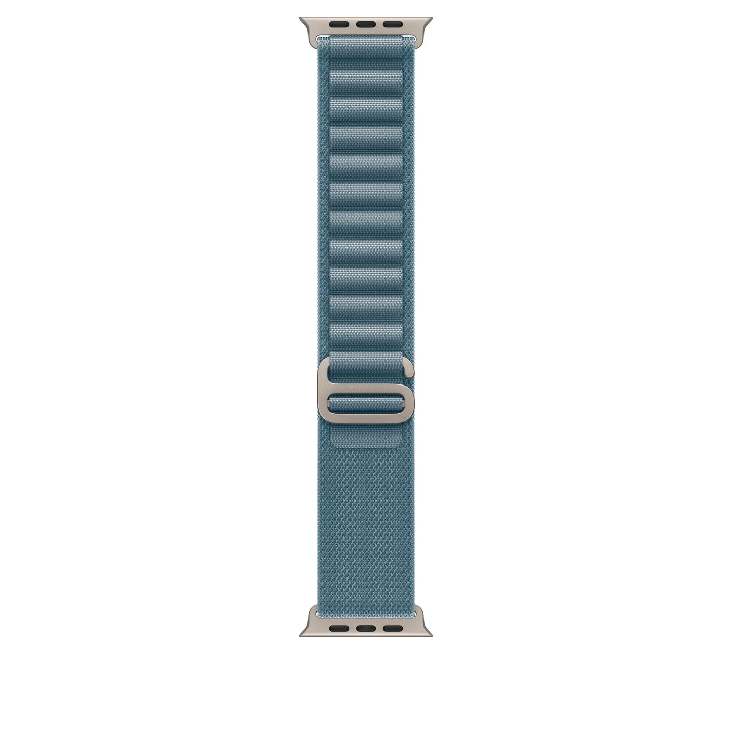 49mm Light Blue Alpine Loop - Medium - Natural Titanium Finish