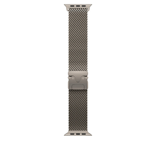 49mm Natural Titanium Milanese Loop - Medium