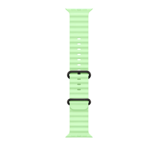 49mm Neon Green Ocean Band - Black Titanium Finish