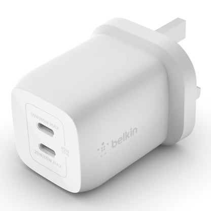 Belkin BOOST↑CHARGE™ 65W Dual USB-C GaN Home Charger