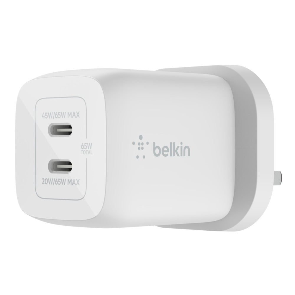 Belkin BOOST↑CHARGE™ 65W Dual USB-C GaN Home Charger