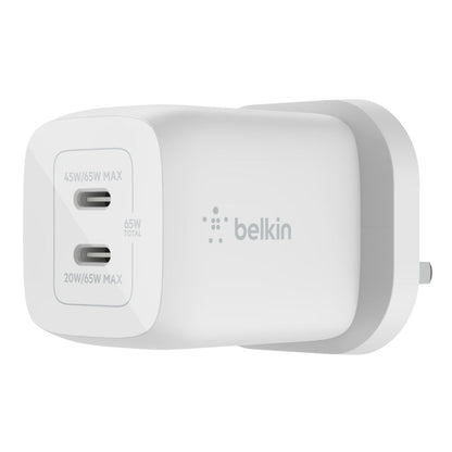 Belkin BOOST↑CHARGE™ 65W Dual USB-C GaN Home Charger